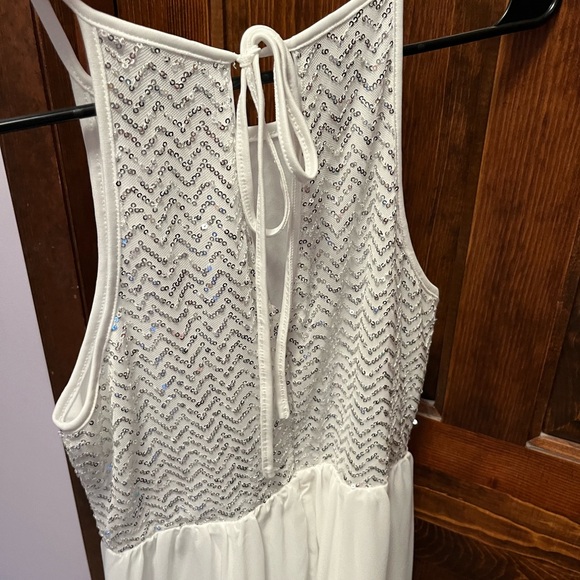 White and silver sequin dress from Lulus - Picture 3 of 9
